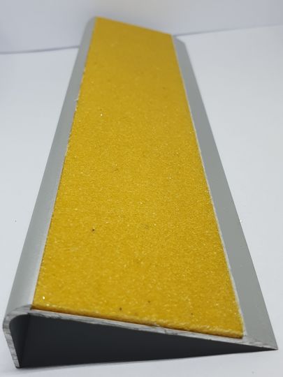 Aluminium Stair Nosing - Carborundum Solid - SAFETY YELLOW OR BLACK 3 Metre