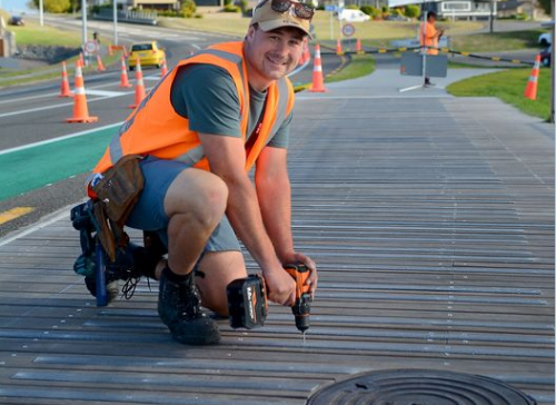 Taupo Waterfront Boardwalk fitted out with Slip Proof NZ deck treads.