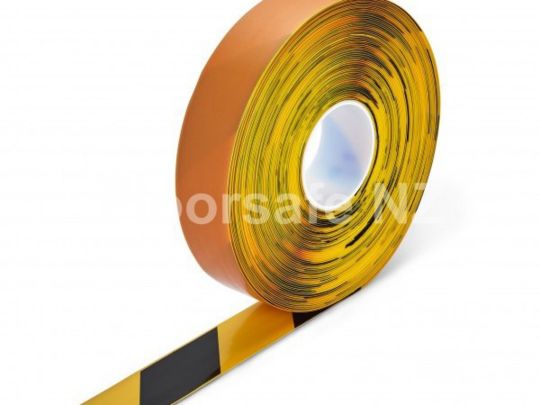 PermaStripe Smooth line marking tape 50mm x 30m Black/Yellow Hazard