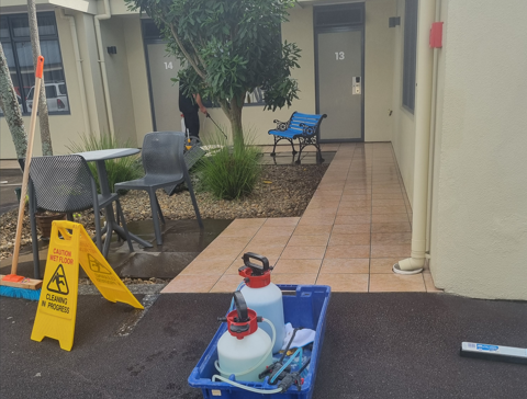 JANUARY 2026 - Anti slip 130sqm outdoor tiles at Academy Motor Inn, Tauranga