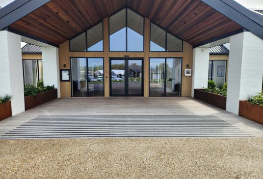 SEPTEMBER 2025 - Lockerbie Retirement Village, Morrinsville install FRP 50mm Black Deck Treads